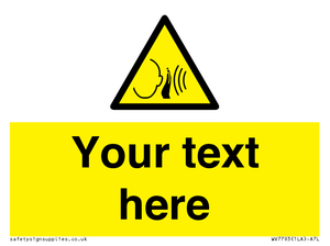 Custom warning sudden loud noise